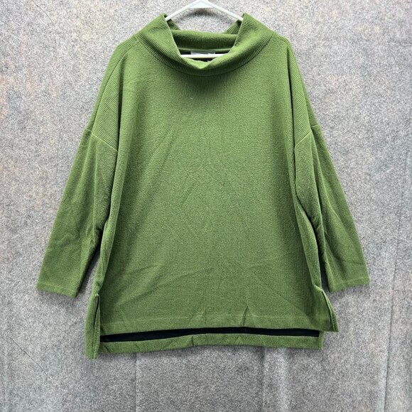 Anthropologie Sweaters - Anthropologie Sweater Womens Large Green Fleece Pullover Soft Theresa Tunic Top